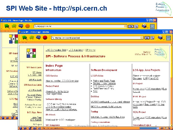 SPI Web Site - http: //spi. cern. ch Y. Patois SPI - Software Process