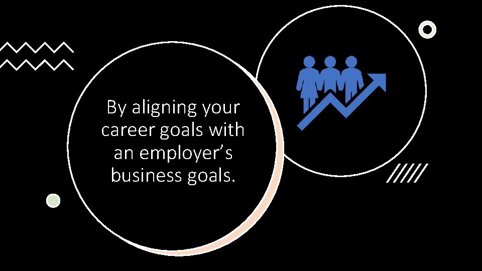 By aligning your career goals with an employer’s business goals. 