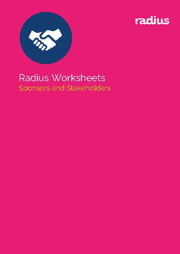 Radius Worksheets Sponsors and Stakeholders 