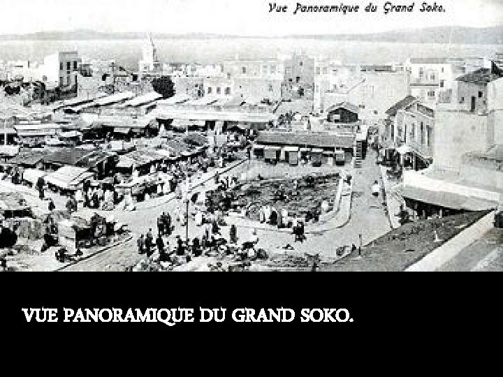 VUE PANORAMIQUE DU GRAND SOKO. VUE PANORAMIQUE DU GRAND SOKO.