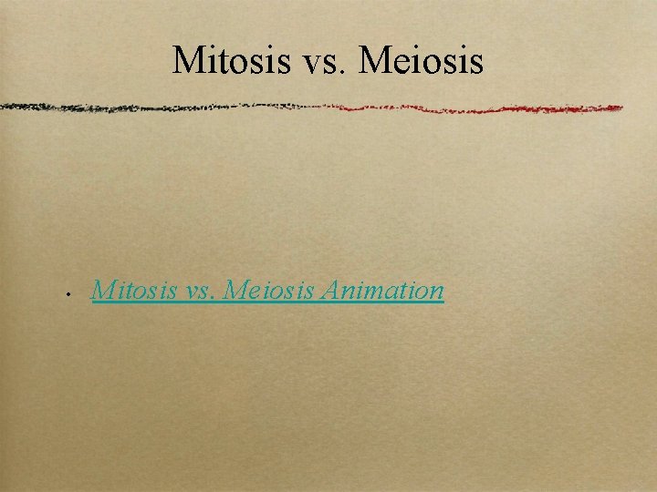 Mitosis vs. Meiosis • Mitosis vs. Meiosis Animation 