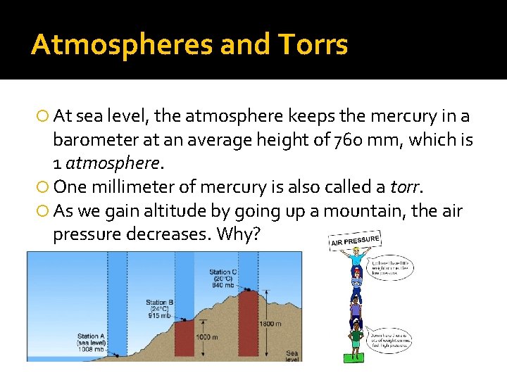 may be subject to copyright. Atmospheres and Torrs At sea level, the atmosphere keeps may be subject to copyright. Atmospheres and Torrs At sea level, the atmosphere keeps