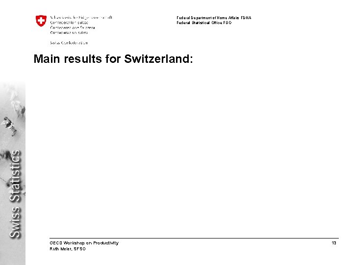 Federal Department of Home Affairs FDHA Federal Statistical Office FSO Main results for Switzerland: Federal Department of Home Affairs FDHA Federal Statistical Office FSO Main results for Switzerland: