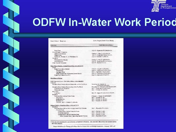 ODFW In-Water Work Period 