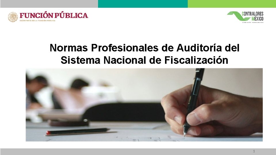 Normas Profesionales de Auditoría del Sistema Nacional de Fiscalización 1 Normas Profesionales de Auditoría del Sistema Nacional de Fiscalización 1