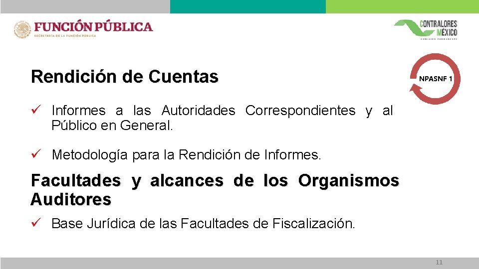 Rendición de Cuentas NPASNF 1 ü Informes a las Autoridades Correspondientes y al Público Rendición de Cuentas NPASNF 1 ü Informes a las Autoridades Correspondientes y al Público
