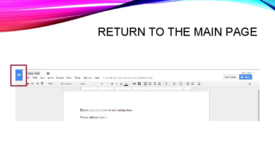 RETURN TO THE MAIN PAGE RETURN TO THE MAIN PAGE