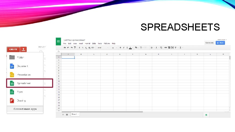 SPREADSHEETS SPREADSHEETS
