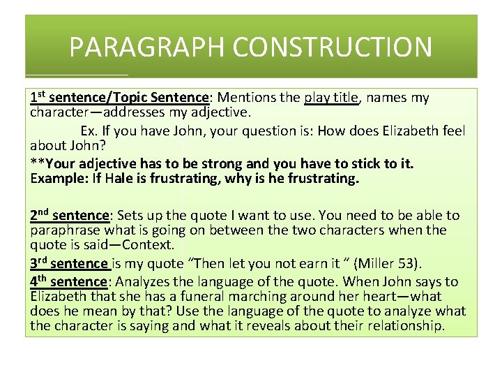 HOW TO WRITE A PARAGRAPH JUNIORS PARAGRAPH CONSTRUCTION