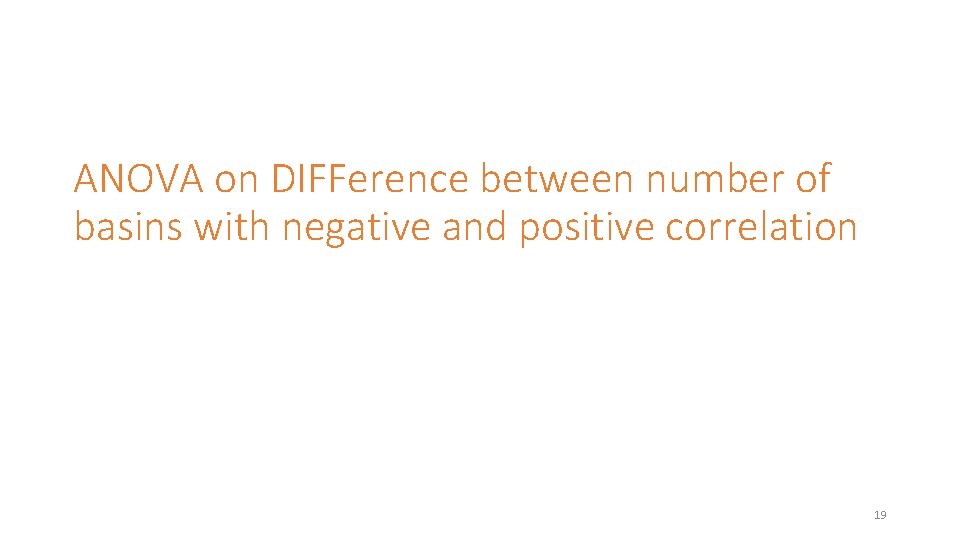 ANOVA on DIFFerence between number of basins with negative and positive correlation 19 