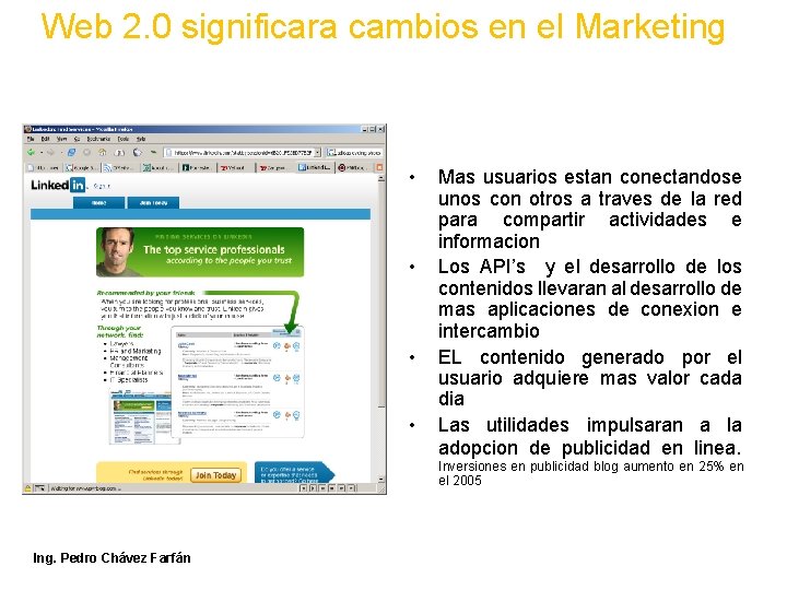 Web 2. 0 significara cambios en el Marketing • • Mas usuarios estan conectandose