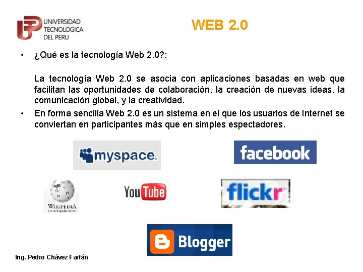 WEB 2. 0 • • ¿Qué es la tecnología Web 2. 0? : La