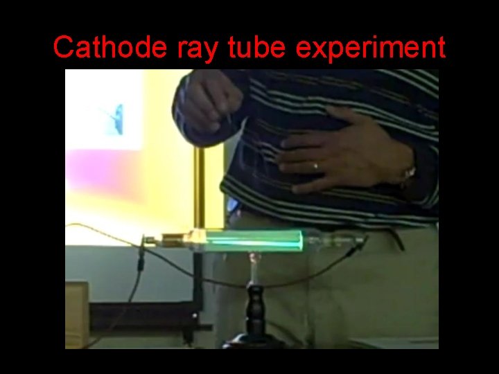 Cathode ray tube experiment Cathode ray tube experiment
