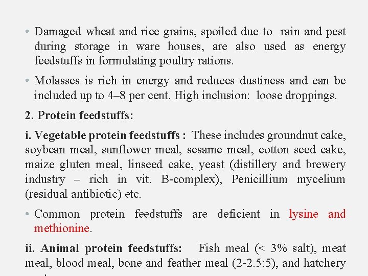  • Damaged wheat and rice grains, spoiled due to rain and pest during