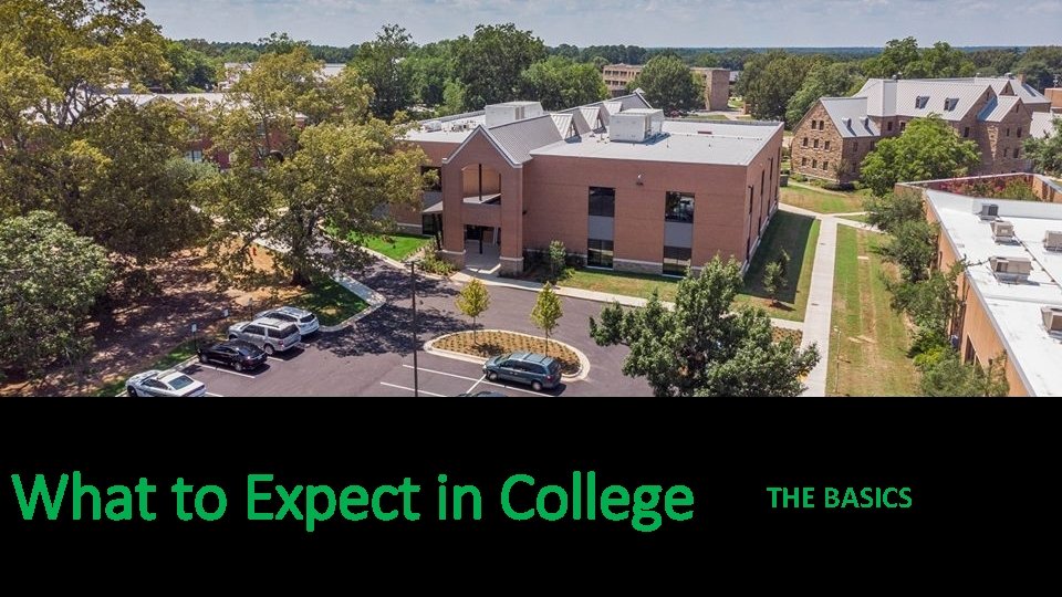 What to Expect in College THE BASICS What to Expect in College THE BASICS