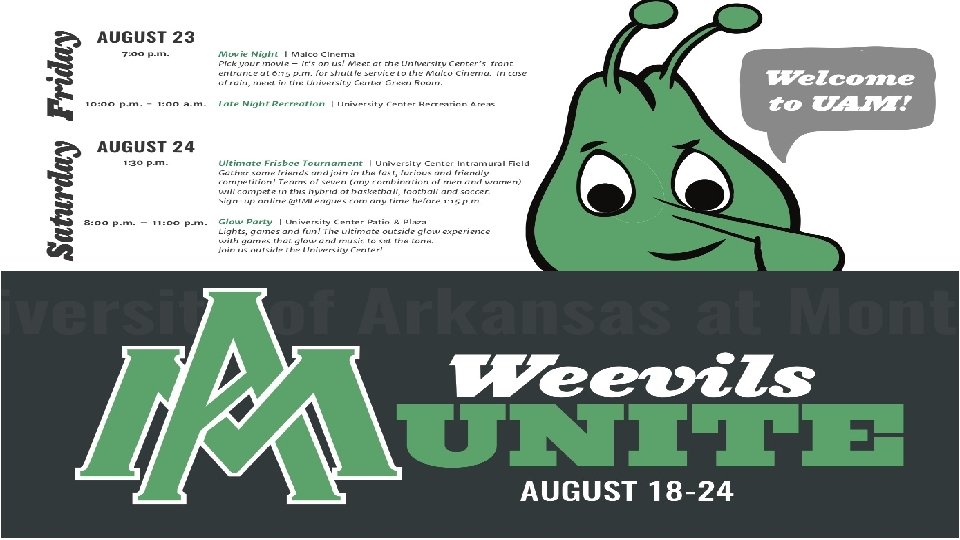 Orientation Week Schedule Orientation Week Schedule