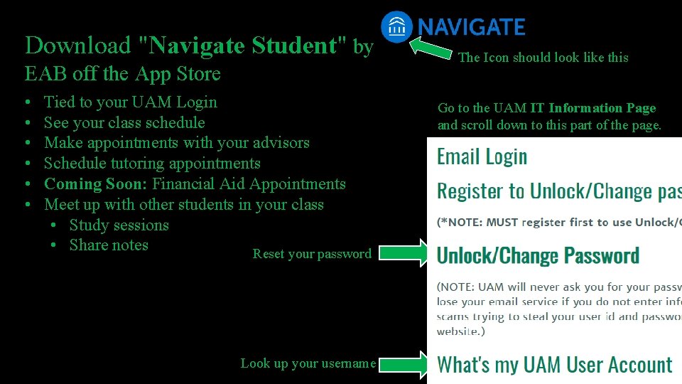 Download "Navigate Student" by EAB off the App Store • • • The Icon Download "Navigate Student" by EAB off the App Store • • • The Icon