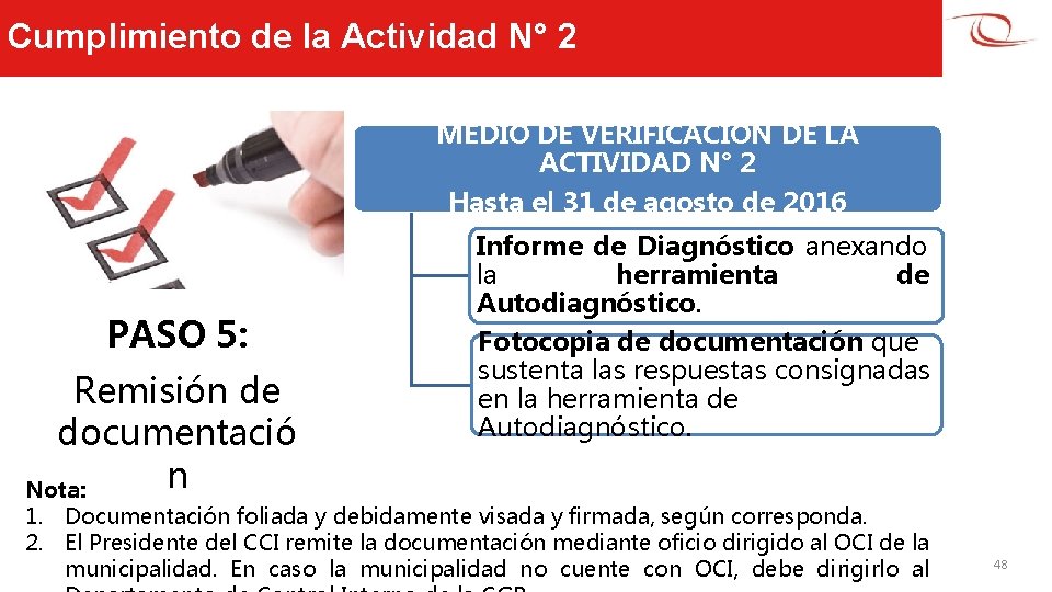 Cumplimiento de la Actividad N° 2 MEDIO DE VERIFICACIÓN DE LA ACTIVIDAD N° 2