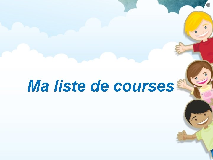 Ma liste de courses 