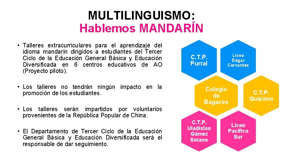 MULTILINGUISMO: Hablemos MANDARÍN • Talleres extracurriculares para el aprendizaje del idioma mandarín dirigidos a