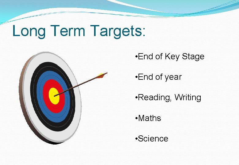 Long Term Targets: • End of Key Stage • End of year • Reading, Long Term Targets: • End of Key Stage • End of year • Reading,