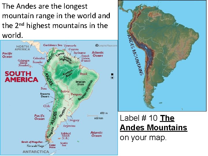 UNT O ES M AND The Andes are the longest mountain range in the