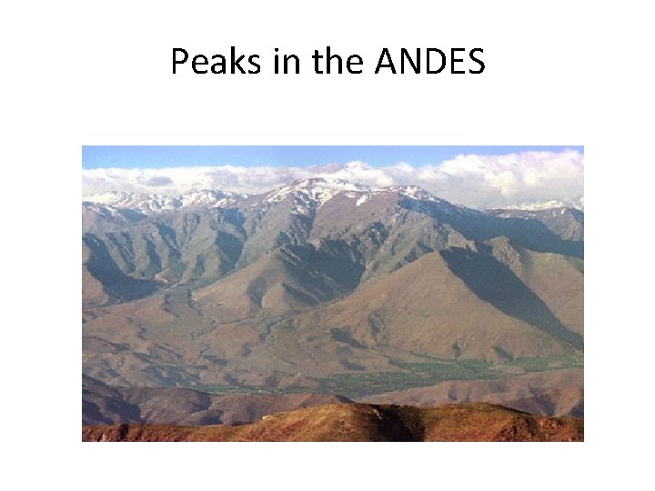 Peaks in the ANDES 