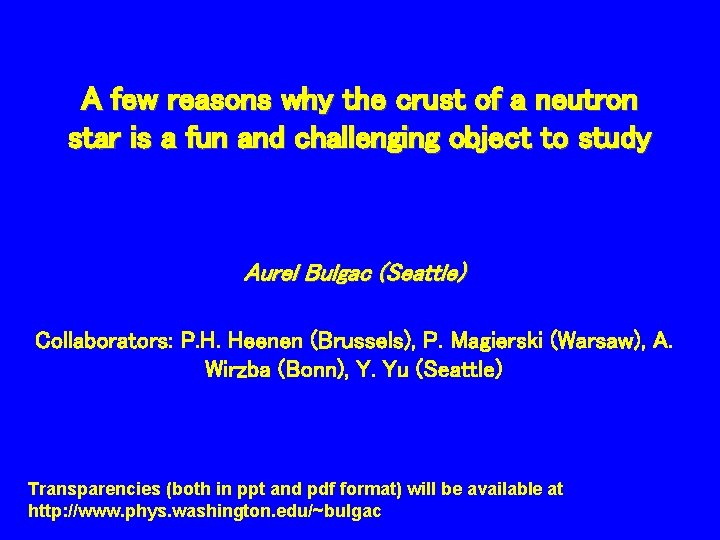 A few reasons why the crust of a neutron star is a fun and