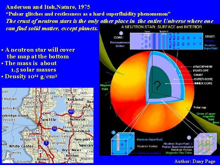 Anderson and Itoh, Nature, 1975 “Pulsar glitches and restlessness as a hard superfluidity phenomenon”