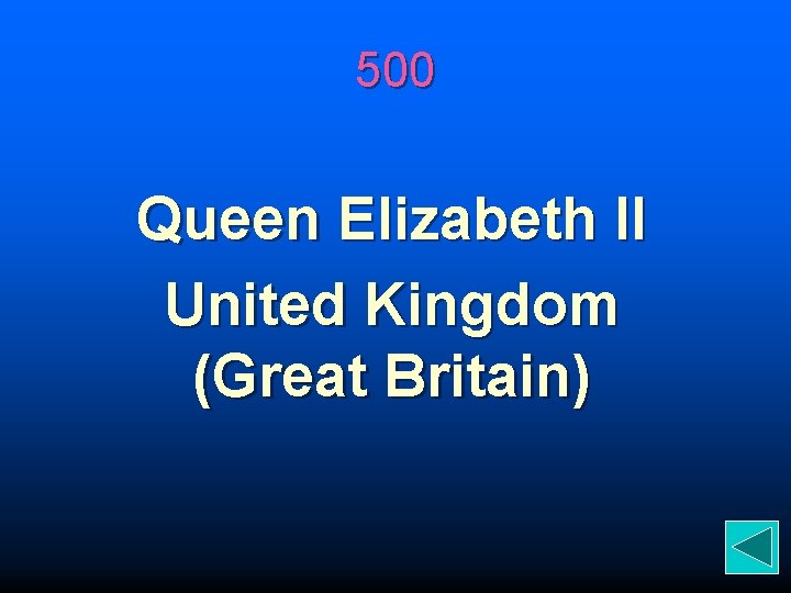 500 Queen Elizabeth II United Kingdom (Great Britain) 