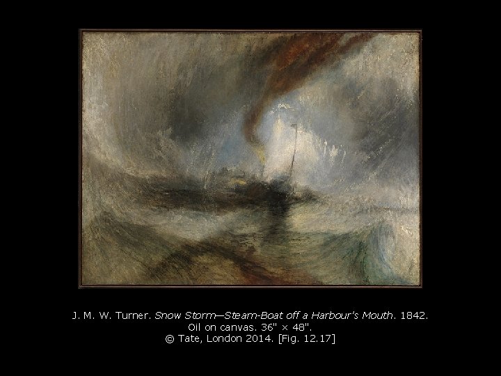 J. M. W. Turner. Snow Storm—Steam-Boat off a Harbour's Mouth. 1842. Oil on canvas.