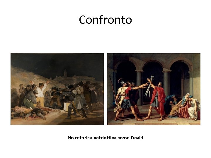 Confronto No retorica patriottica come David 