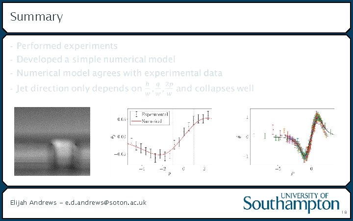Summary - Elijah Andrews - e. d. andrews@soton. ac. uk 18 