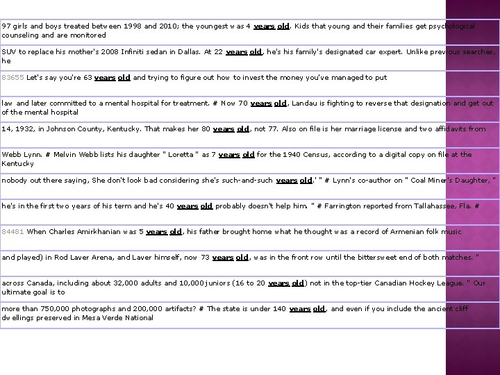 97 girls and boys treated between 1998 and 2010; the youngest was 4 years