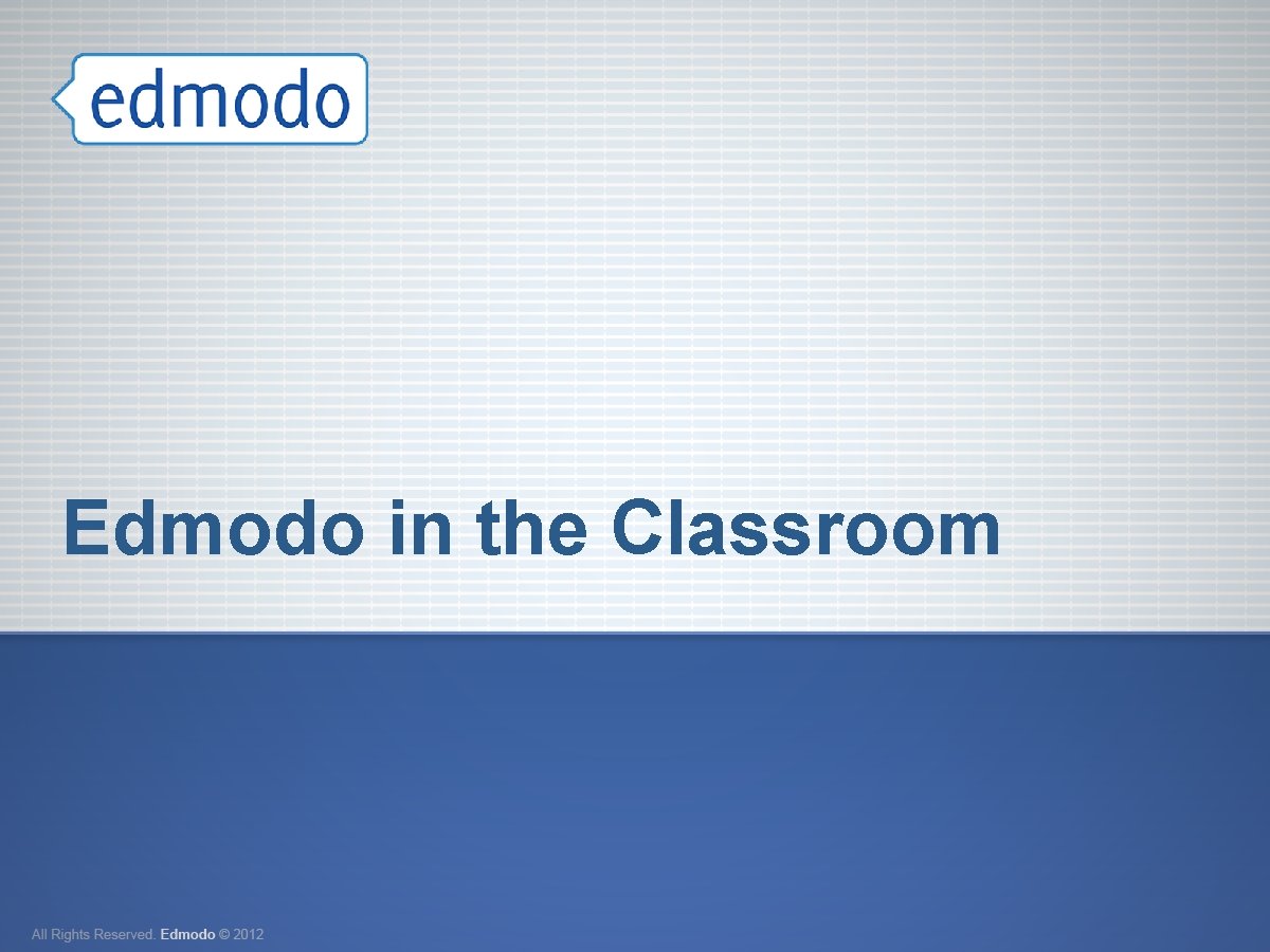 Edmodo in the Classroom 