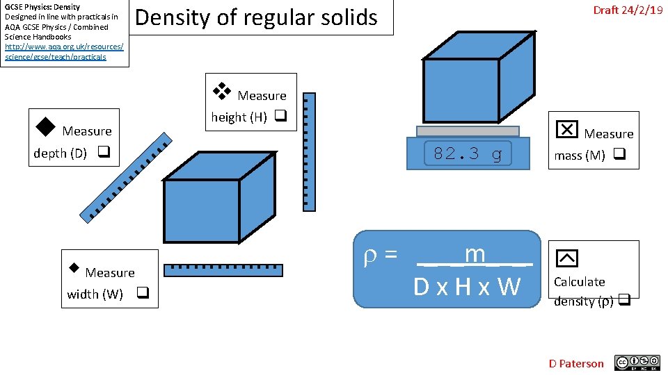 GCSE Physics: Density Designed in line with practicals in AQA GCSE Physics / Combined