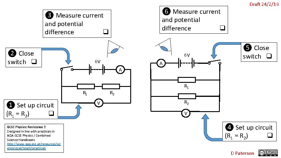 ❻ Measure current and potential difference ❸ Measure current and potential difference ❷ Close