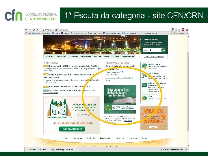 1ª Escuta da categoria - site CFN/CRN 