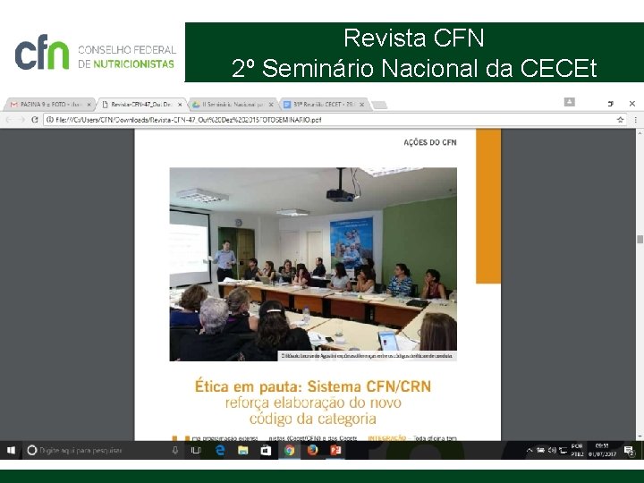 Revista CFN 2º Seminário Nacional da CECEt FOTO 2º SEMINARIO 