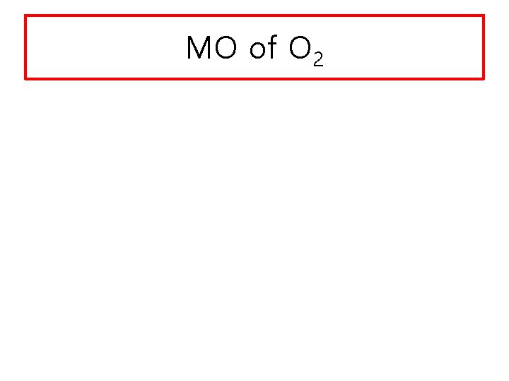 MO of O 2 