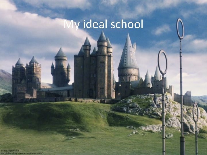 My ideal school 