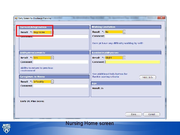 Nursing Home screen © 2013 MFMER | slide-35 