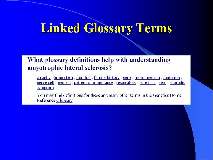 Linked Glossary Terms 