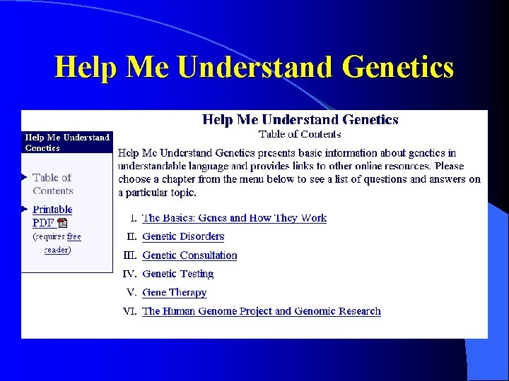 Help Me Understand Genetics 