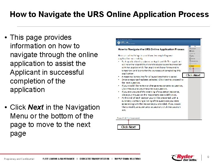 How to Navigate the URS Online Application Process • This page provides information on