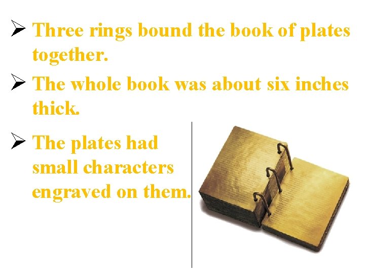 Ø Three rings bound the book of plates together. Ø The whole book was