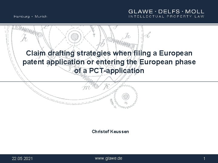 Claim drafting strategies when filing a European patent application or entering the European phase