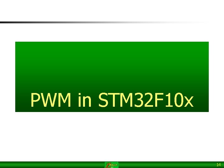 PWM in STM 32 F 10 x 14 