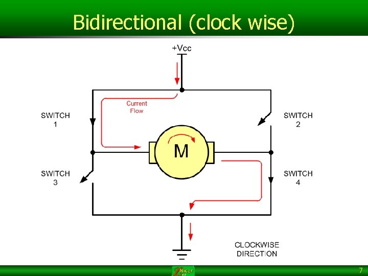 Bidirectional (clock wise) 7 