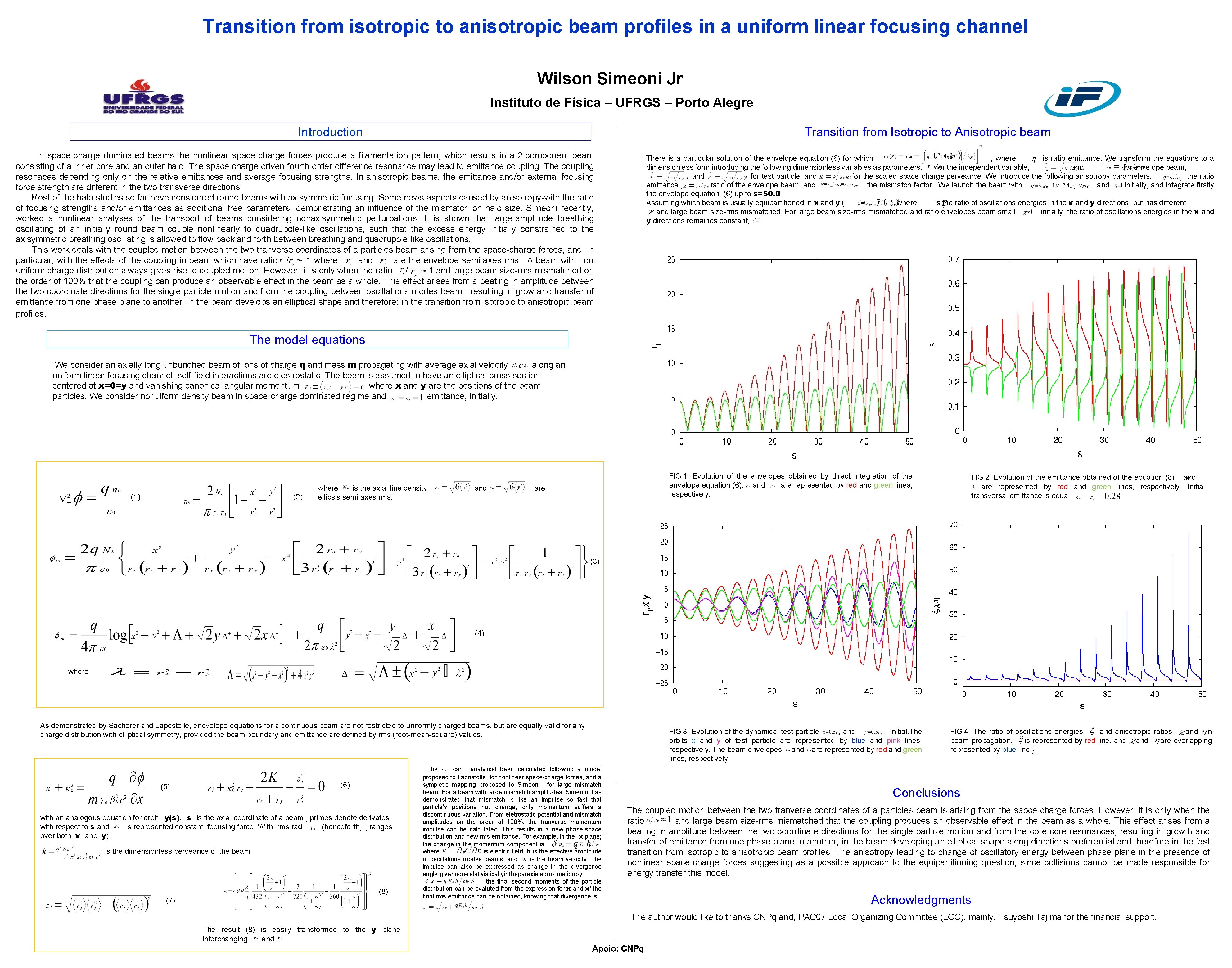 Transition from isotropic to anisotropic beam profiles in a uniform linear focusing channel Wilson
